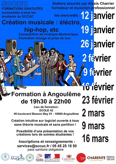 affiche formation creation musicale dj electro