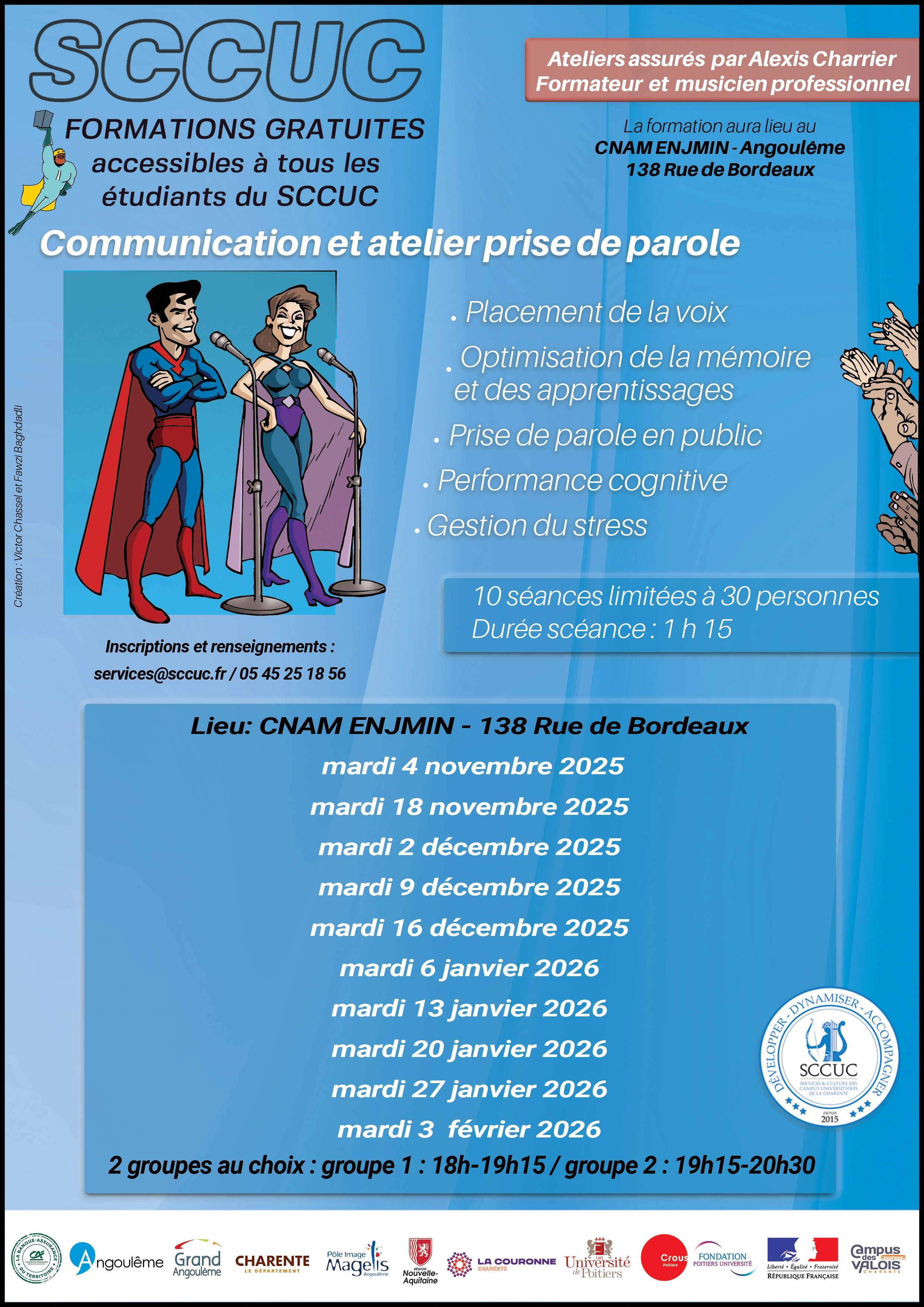 affiche formation communication atelier prise de parole