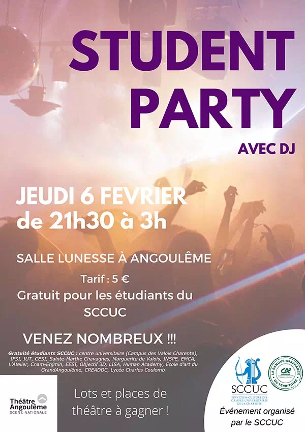 affiche student party 2020