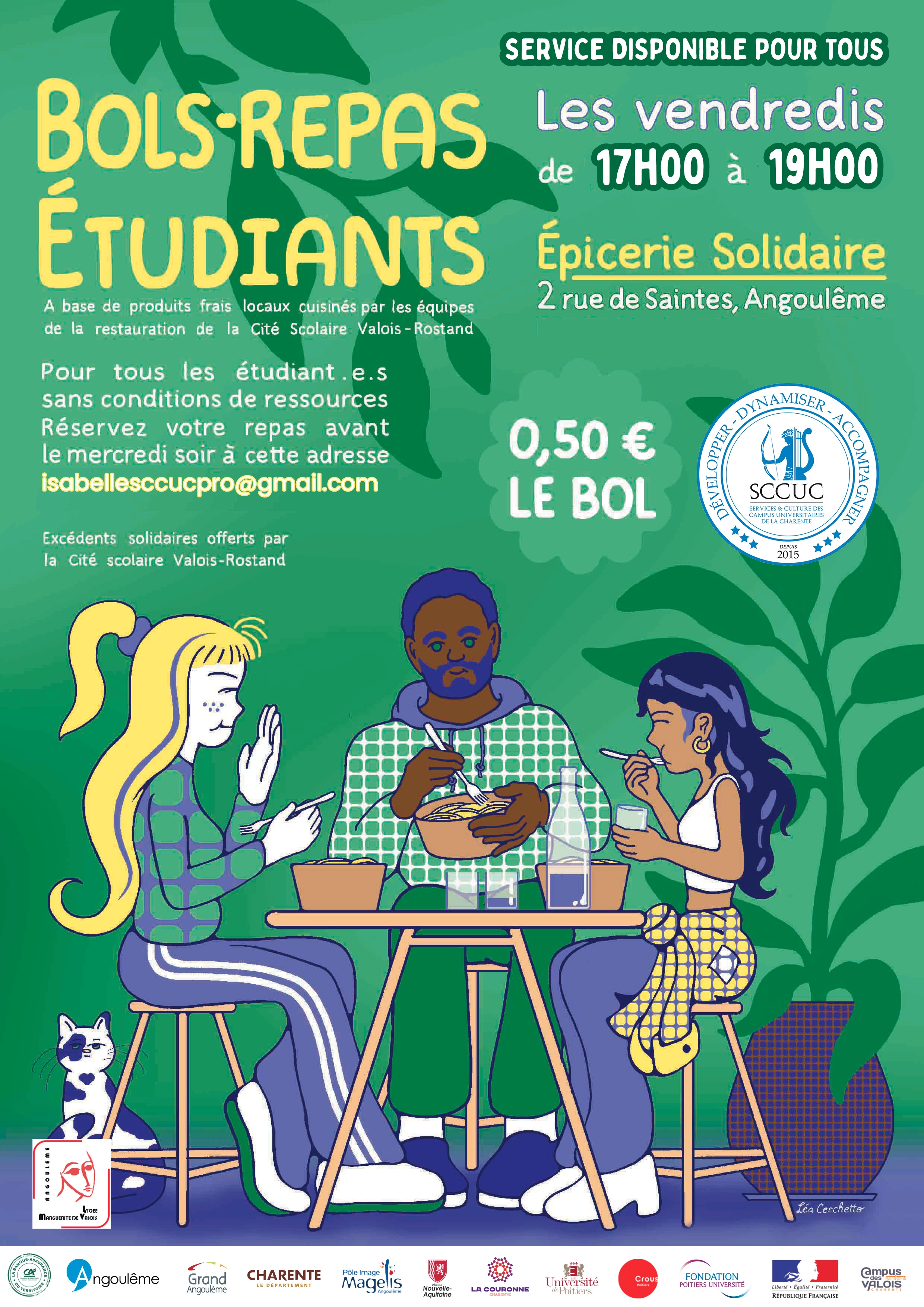 affiche bols repas étudiants